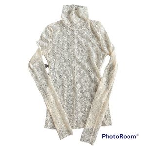 Free people see through long sleeve turtle neck